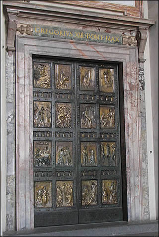 La porte Sainte de Saint Pierre de Rome La basilique Saint Pierre de Rome