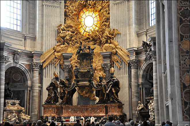 Le trône de Saint Pierre de la basilique Saint Pierre La basilique Saint Pierre de Rome