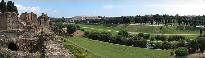 Vue du circus Maximus depuis le Palatin Le mont Palatin