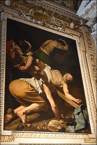 La crucifixion de Saint Pierre du Caravage Eglise Santa Maria del Popolo