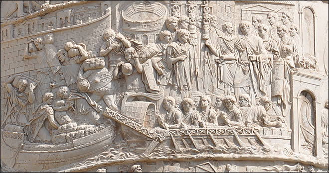 Détail de la colonne de Trajan La colonne de Trajan