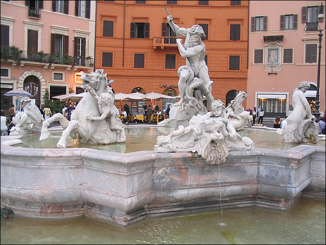 La fontaine de Neptune de la place Navone Place Navone