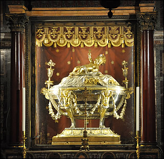 Le reliquaire de la basilique Sainte Marie Majeure Le reliquaire de la basilique Sainte Marie Majeure