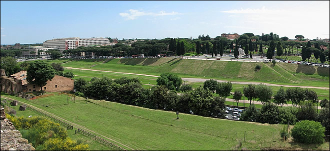 Vue du Circus Maximus depuis le Palatin