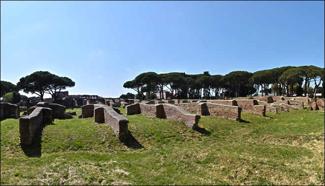 Les entrepôts à Ostia Antica