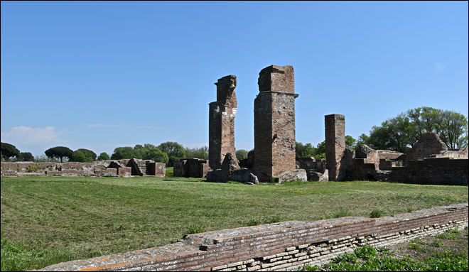 Les thermes de Porta Marina à Ostia Antica